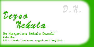 dezso nekula business card